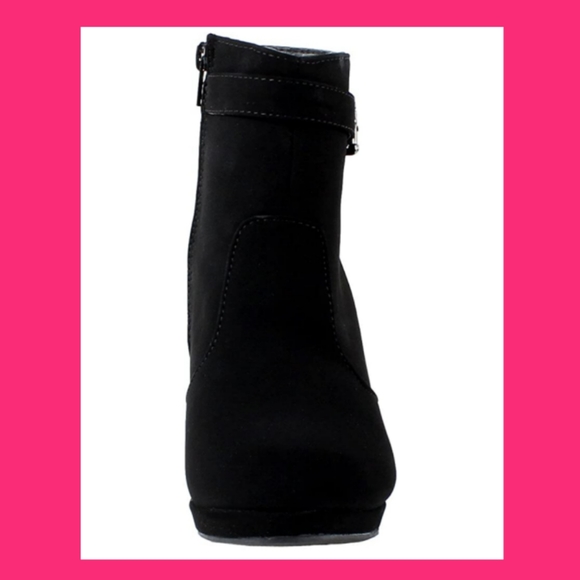 Top Moda Stud Bucked Strap Nubuck Booties - Picture 9 of 15